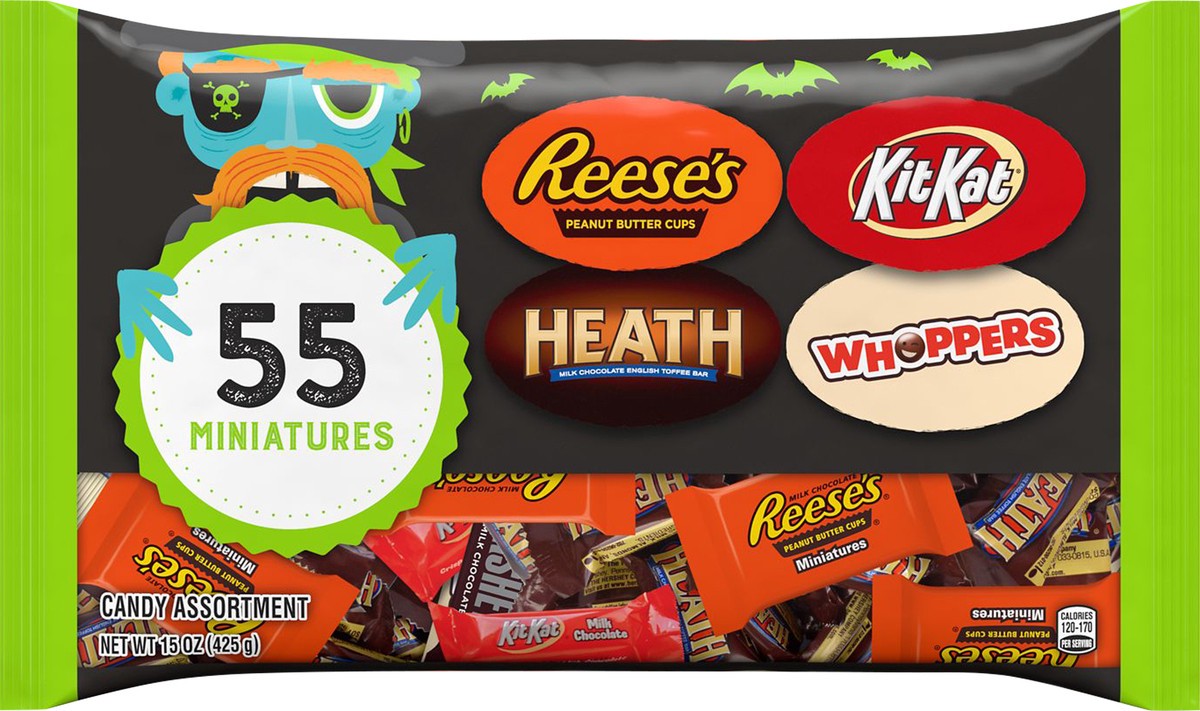 slide 1 of 4, Hershey's Miniatures Assortment Candy 55 ea, 55 ct