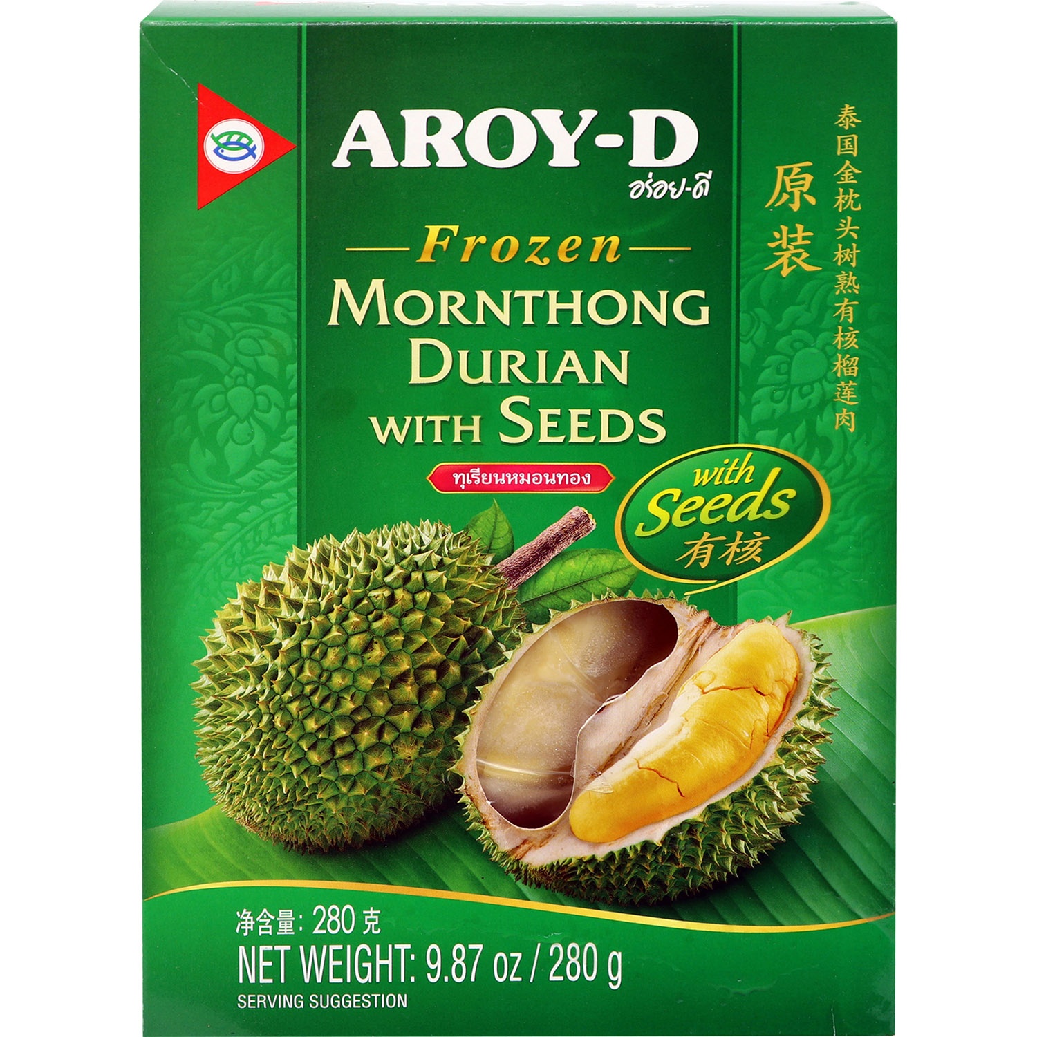 slide 1 of 1, Aroy-D Mornthong Durian W/Seed Bx, 9.87 oz