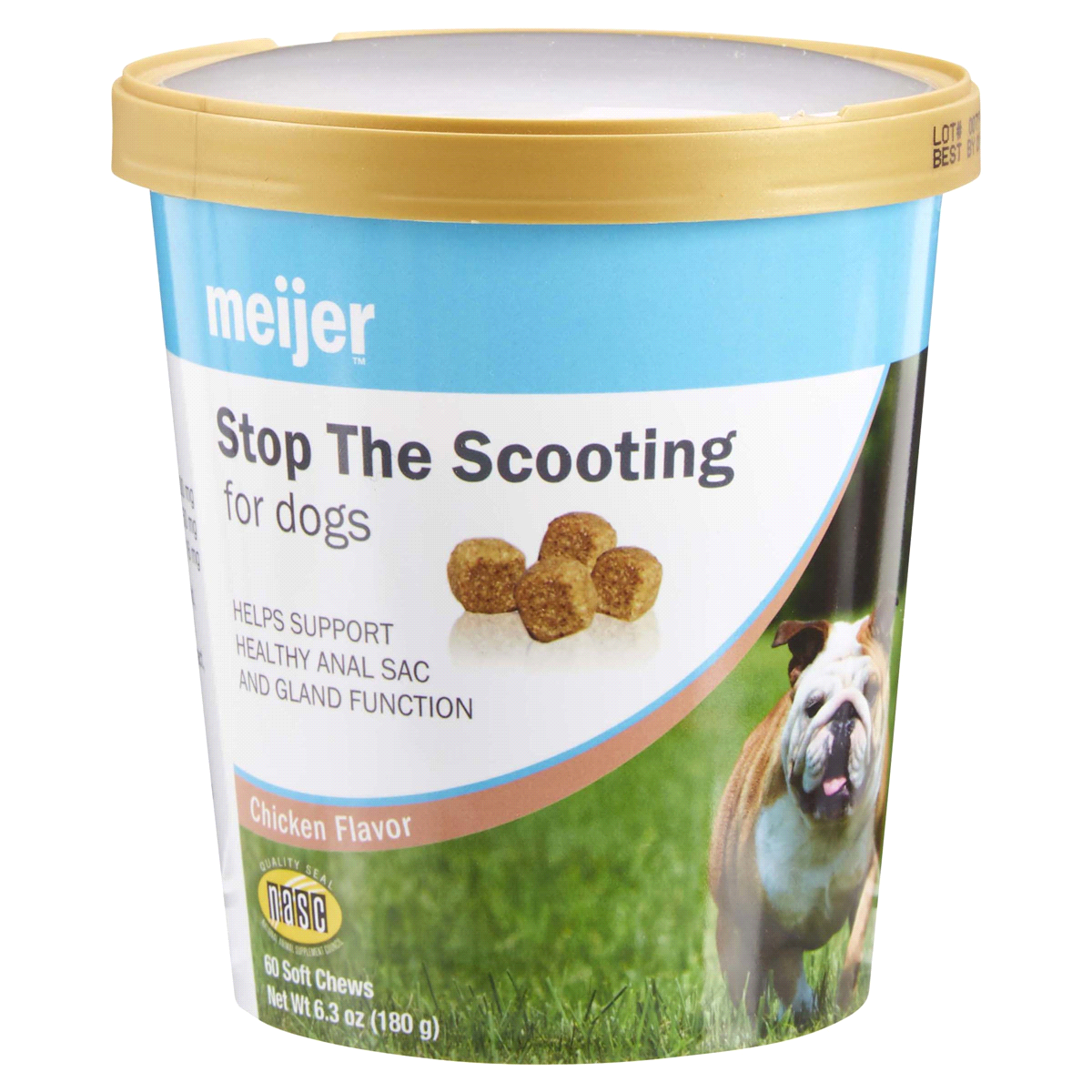 slide 1 of 9, Meijer Dog No Scoot, Soft Chew, 60 ct