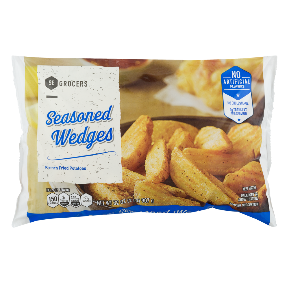 slide 1 of 1, SE Grocers Seasoned Wedges, 32 oz