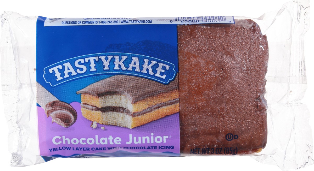 slide 9 of 13, Tastykake Chocolate Junior Cake with Chocolate Icing 3 oz, 3 oz