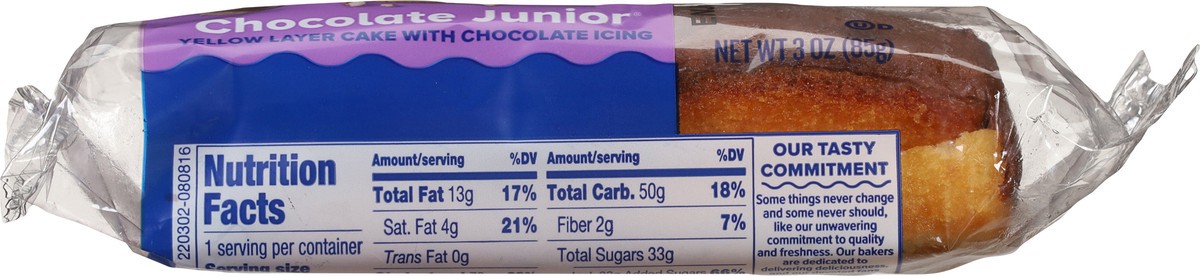 slide 5 of 13, Tastykake Chocolate Junior Cake with Chocolate Icing 3 oz, 3 oz