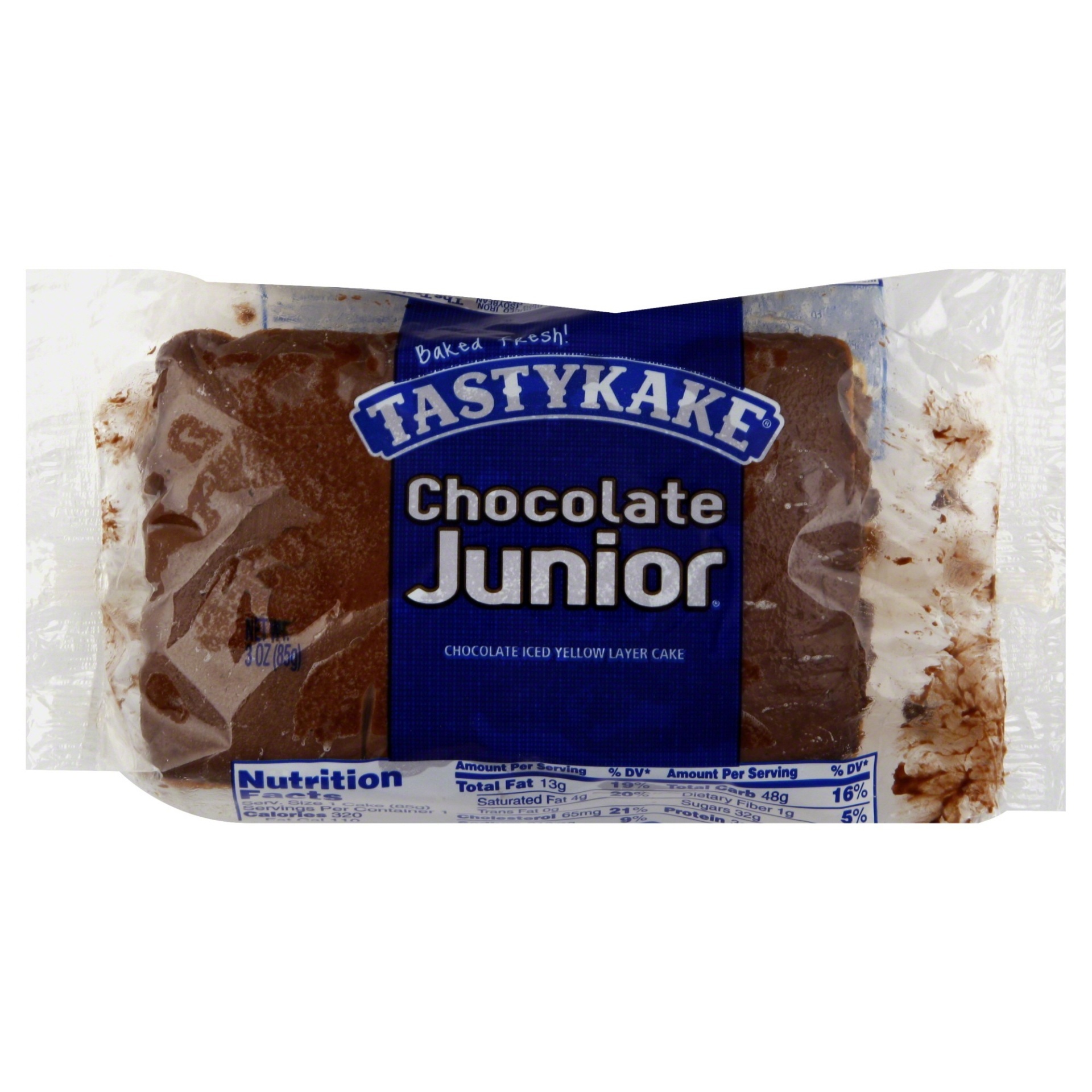 slide 1 of 1, Tastykake Chocolate Junior Cake, 3 oz