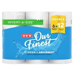 H-E-B Our Finest Invent-A-Size Paper Towels