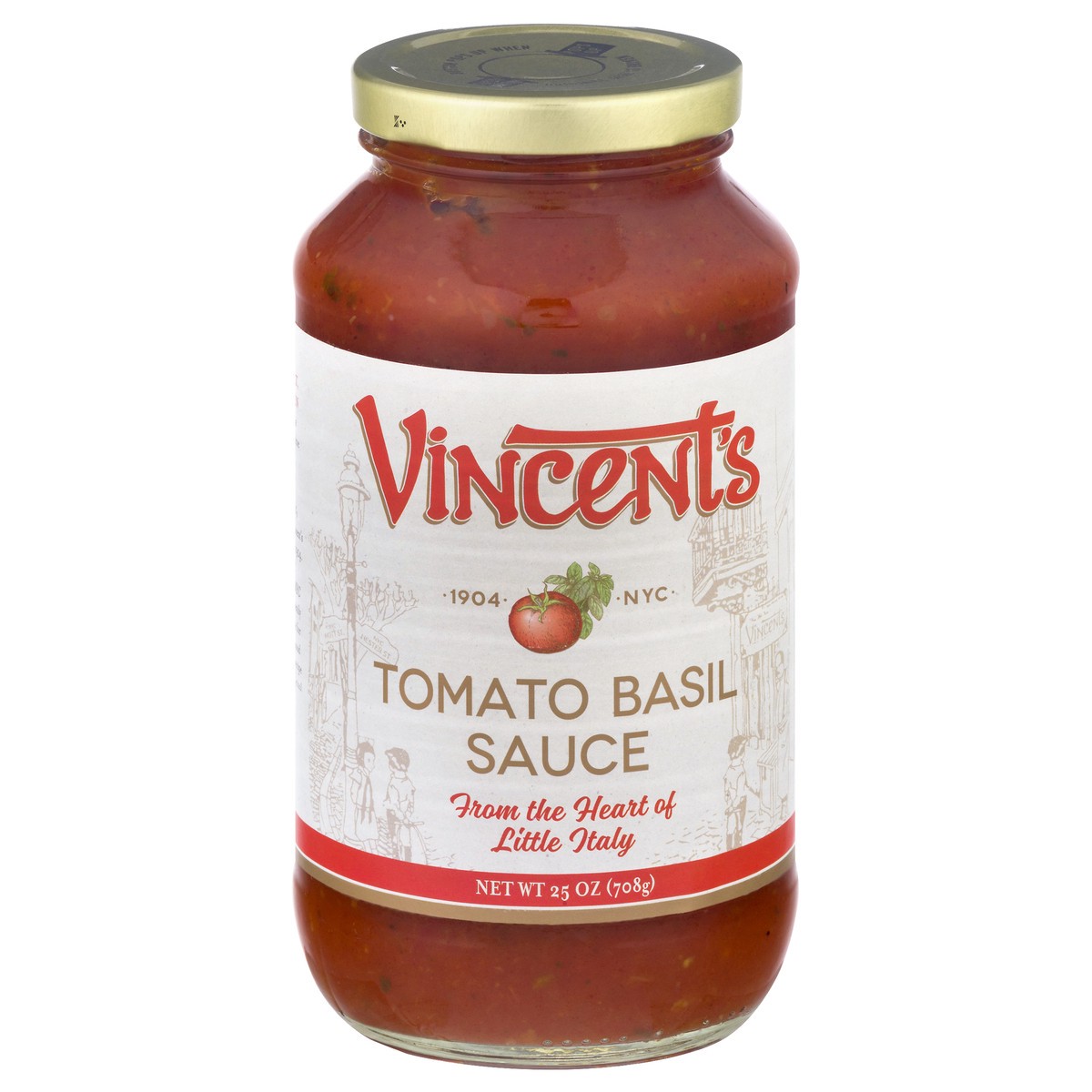 slide 5 of 13, Vincent's Tomato Basil Sauce 25 oz, 25 oz