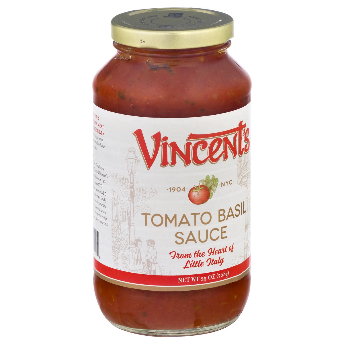 slide 8 of 13, Vincent's Tomato Basil Sauce 25 oz, 25 oz