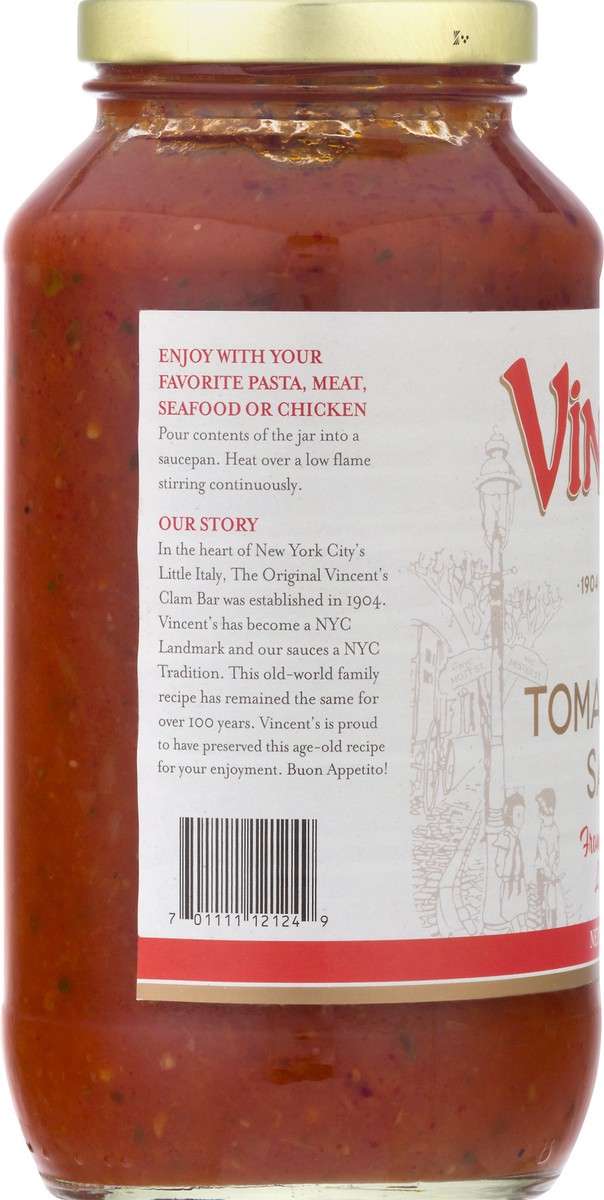 slide 13 of 13, Vincent's Tomato Basil Sauce 25 oz, 25 oz