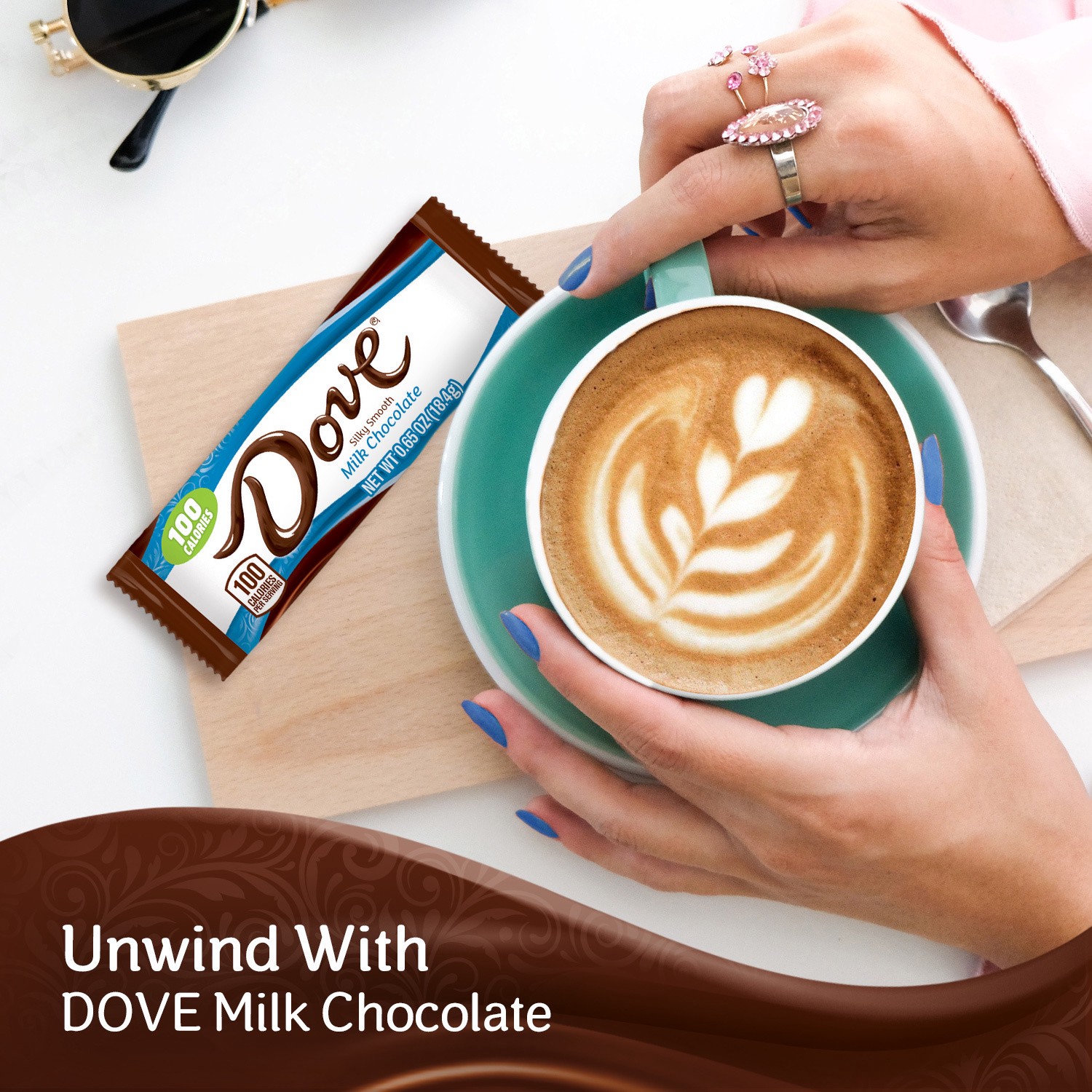 slide 5 of 8, DOVE 100 Calories Milk Chocolate Candy Bar, 0.65 oz, 0.65 oz