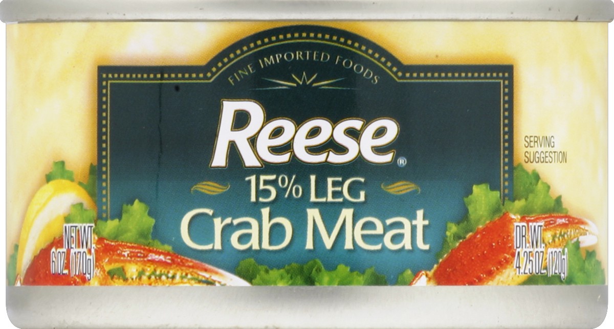 slide 2 of 2, Reese Fancy 15% Leg Crabmeat, 4.25 oz