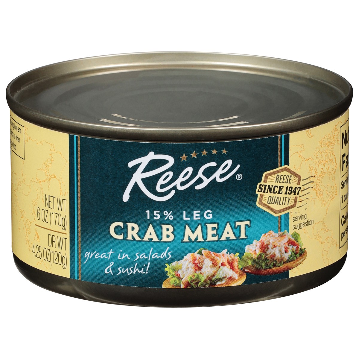 slide 1 of 2, Reese Fancy 15% Leg Crabmeat, 4.25 oz