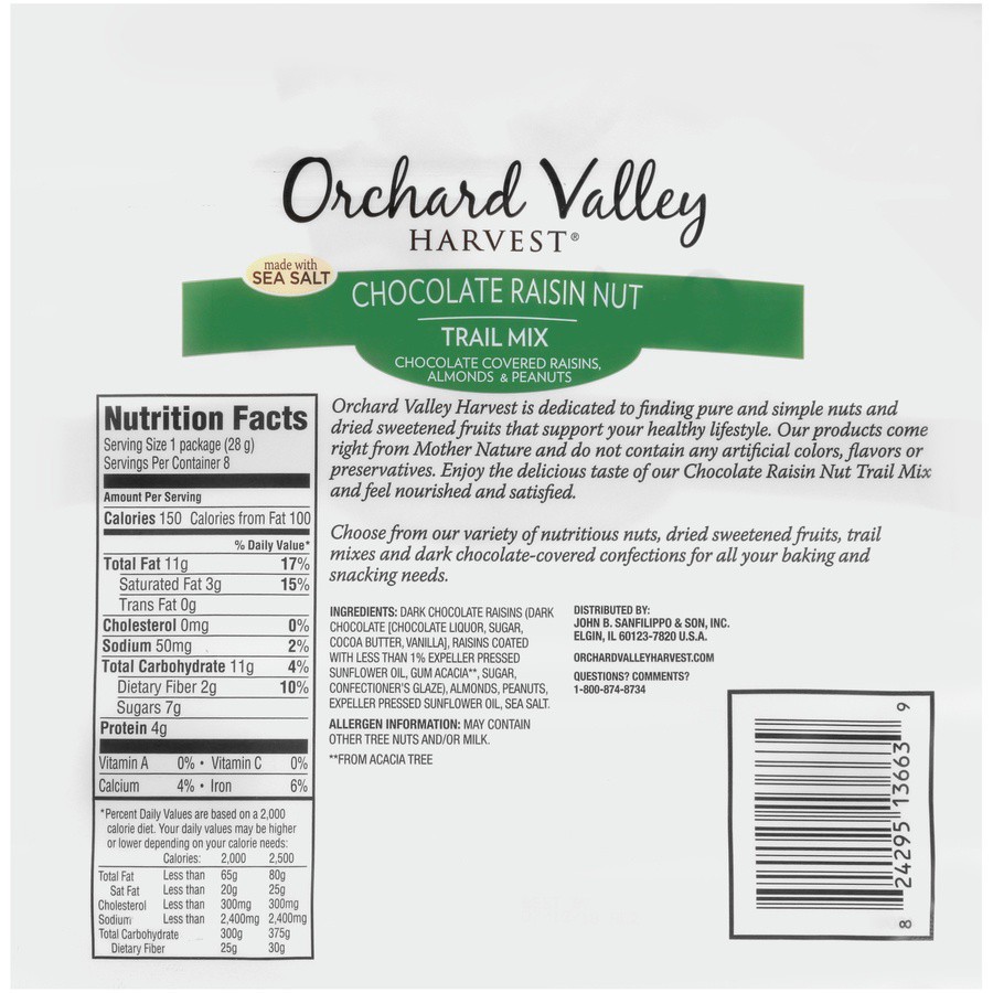 slide 6 of 8, Orchard Valley Harvest Choc Nut Mix 8 - 1 oz Bags, 8 ct; 1 oz