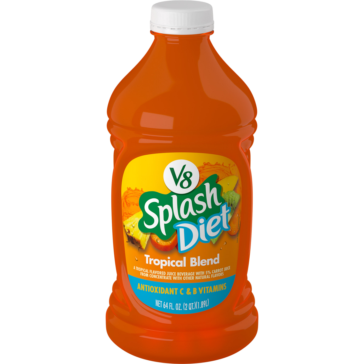 slide 1 of 5, V8 Diet Tropical Blend Flavored Juice Beverage, 64 fl oz