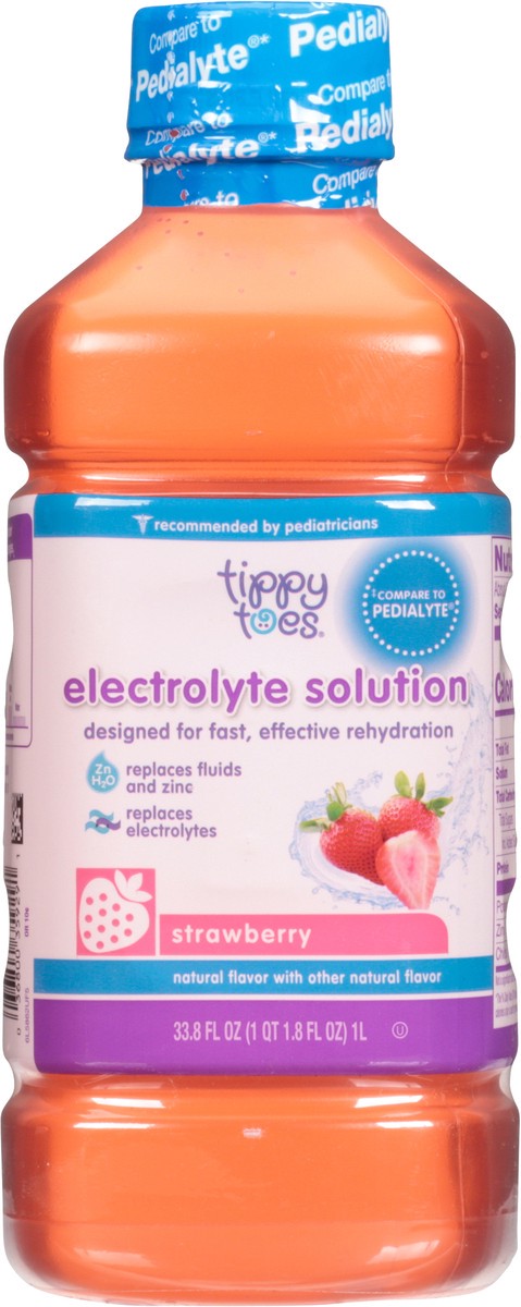 slide 2 of 17, Tippy Toes TopCare Pediatric Electrolyte Strawberry Flavor Oral Maintenance Solution, 33.8 oz