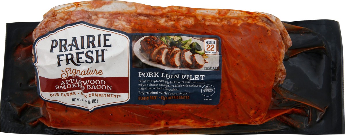 slide 2 of 2, Prairie Fresh Signature Applewood Smoked Bacon Pork Loin Filet 27.2 oz, 27.2 oz