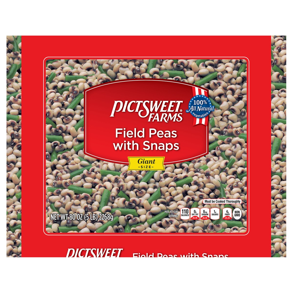 slide 8 of 8, PictSweet Field Peas with Snaps Giant Size, 80 oz