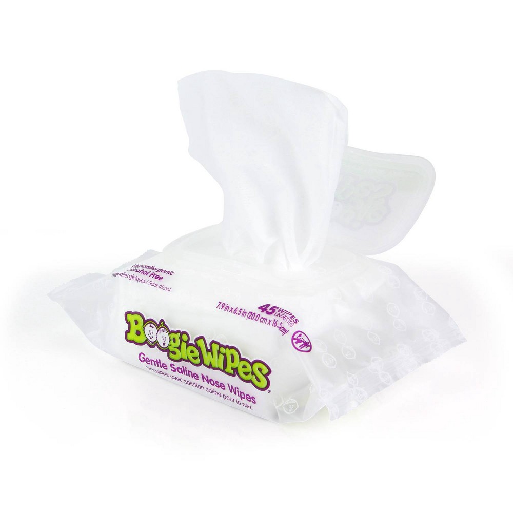 slide 2 of 3, Boogie Wipes Saline Nose Wipes - 45ct, 45 ct