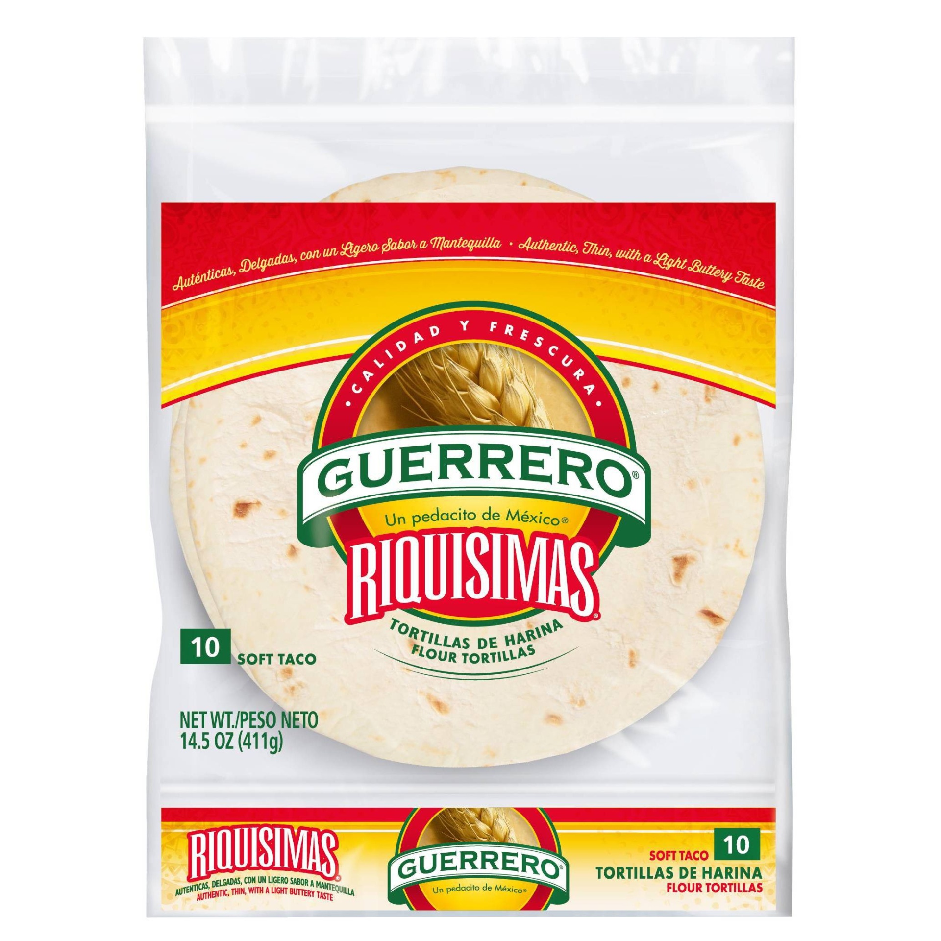 Guerrero Tortillas De Harina Riquisimas 14.5 oz, 10 ct | Shipt