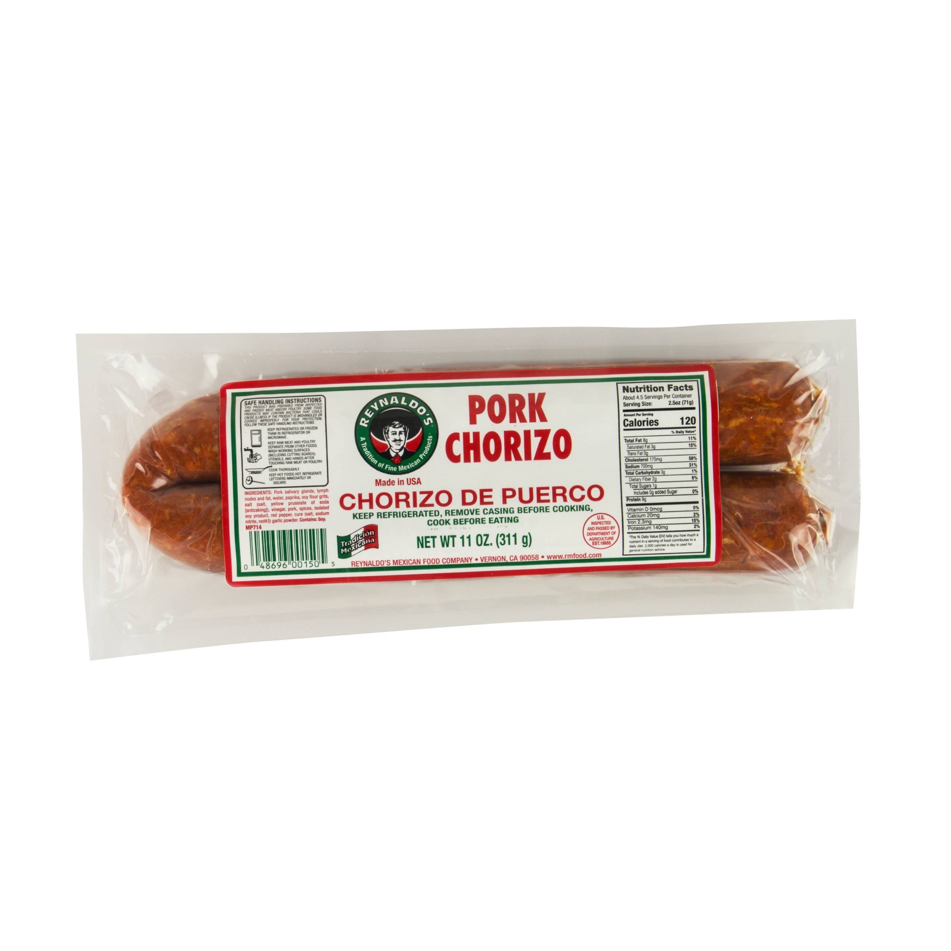 slide 1 of 5, Reynaldo's Pork Chorizo, 11 oz