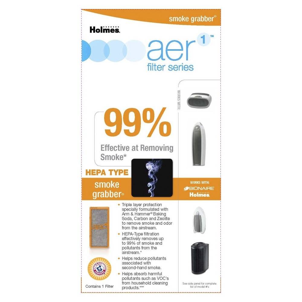 slide 2 of 2, Holmes AER1 Smoke Air Purifier Filter (HAPF30AS), 1 ct