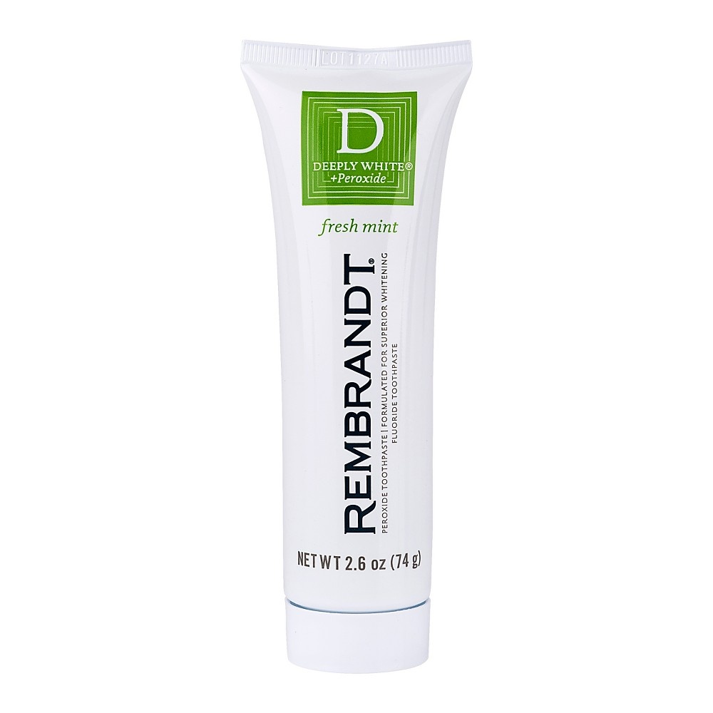 slide 2 of 5, Rembrandt Deeply White & Peroxide Whitening Toothpaste - Fresh Mint, 2.6 oz