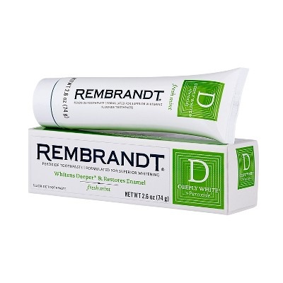 slide 1 of 5, Rembrandt Deeply White & Peroxide Whitening Toothpaste - Fresh Mint, 2.6 oz