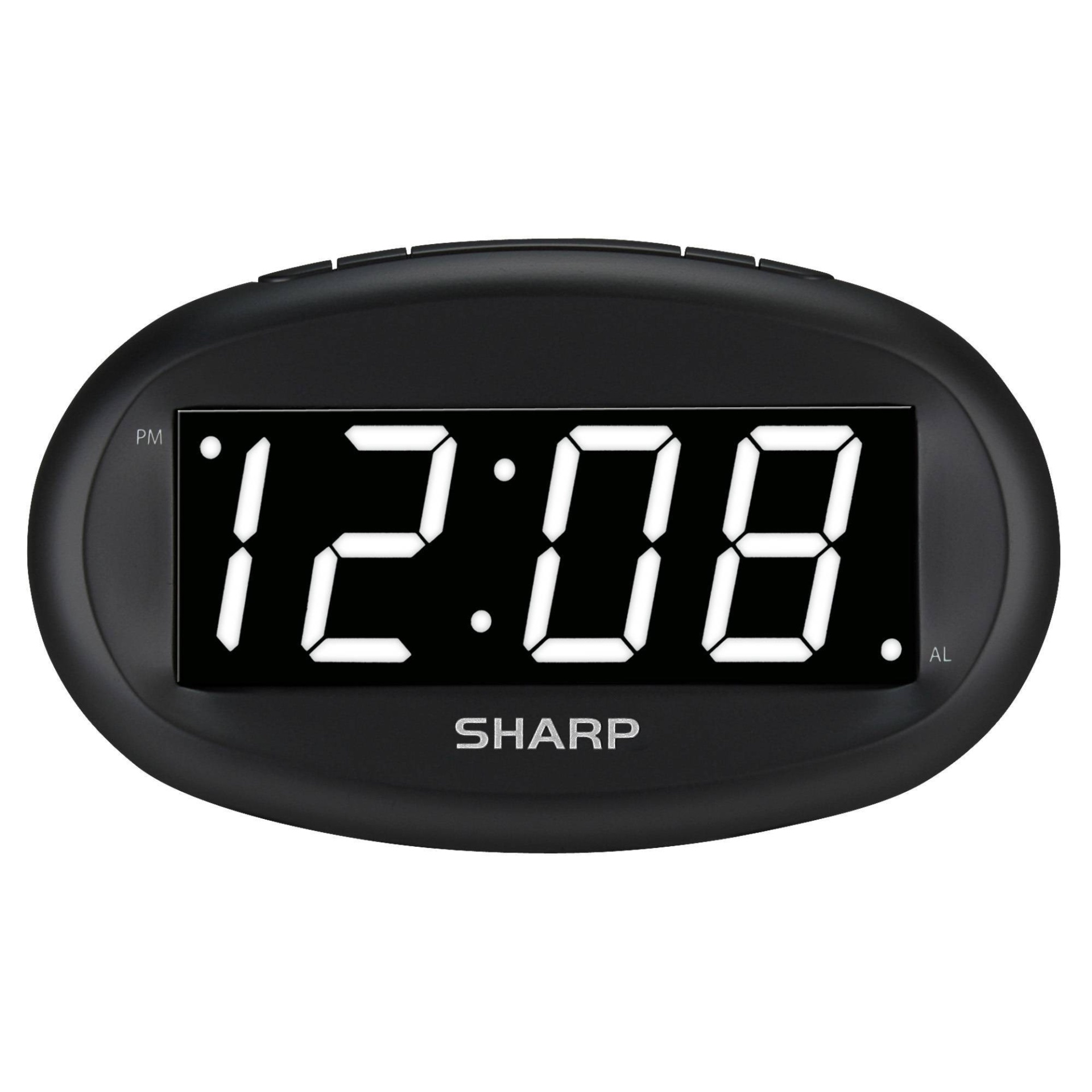 slide 1 of 3, Sharp Large Display Digital Alarm Clock, 1 ct