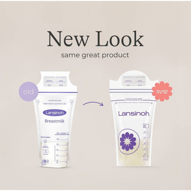 slide 2 of 10, Lansinoh Breast Milk Storage Bags, Fast Freeze & Thaw Breast Milk Bags for Baby Bottle Feeding - 100ct/6oz, 100 ct, 6 oz