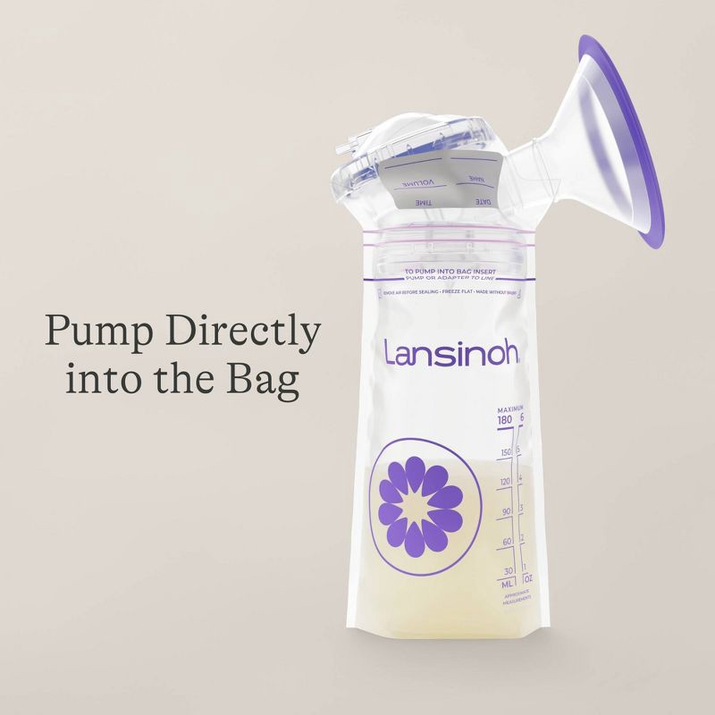 slide 9 of 10, Lansinoh Breast Milk Storage Bags, Fast Freeze & Thaw Breast Milk Bags for Baby Bottle Feeding - 100ct/6oz, 100 ct, 6 oz
