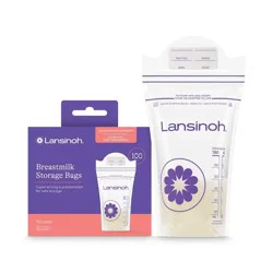 Lansinoh Breast Milk Storage Bags, Fast Freeze & Thaw Breast Milk Bags for Baby Bottle Feeding - 100ct/6oz