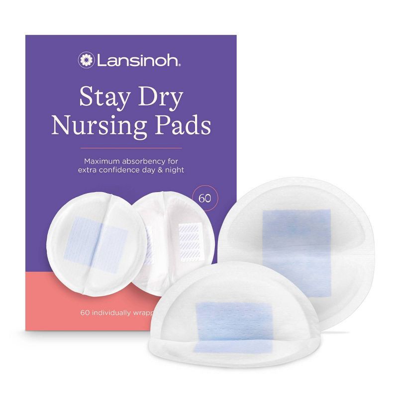 slide 1 of 10, Lansinoh Stay Dry Disposable Nursing Pads - 60ct, 60 ct