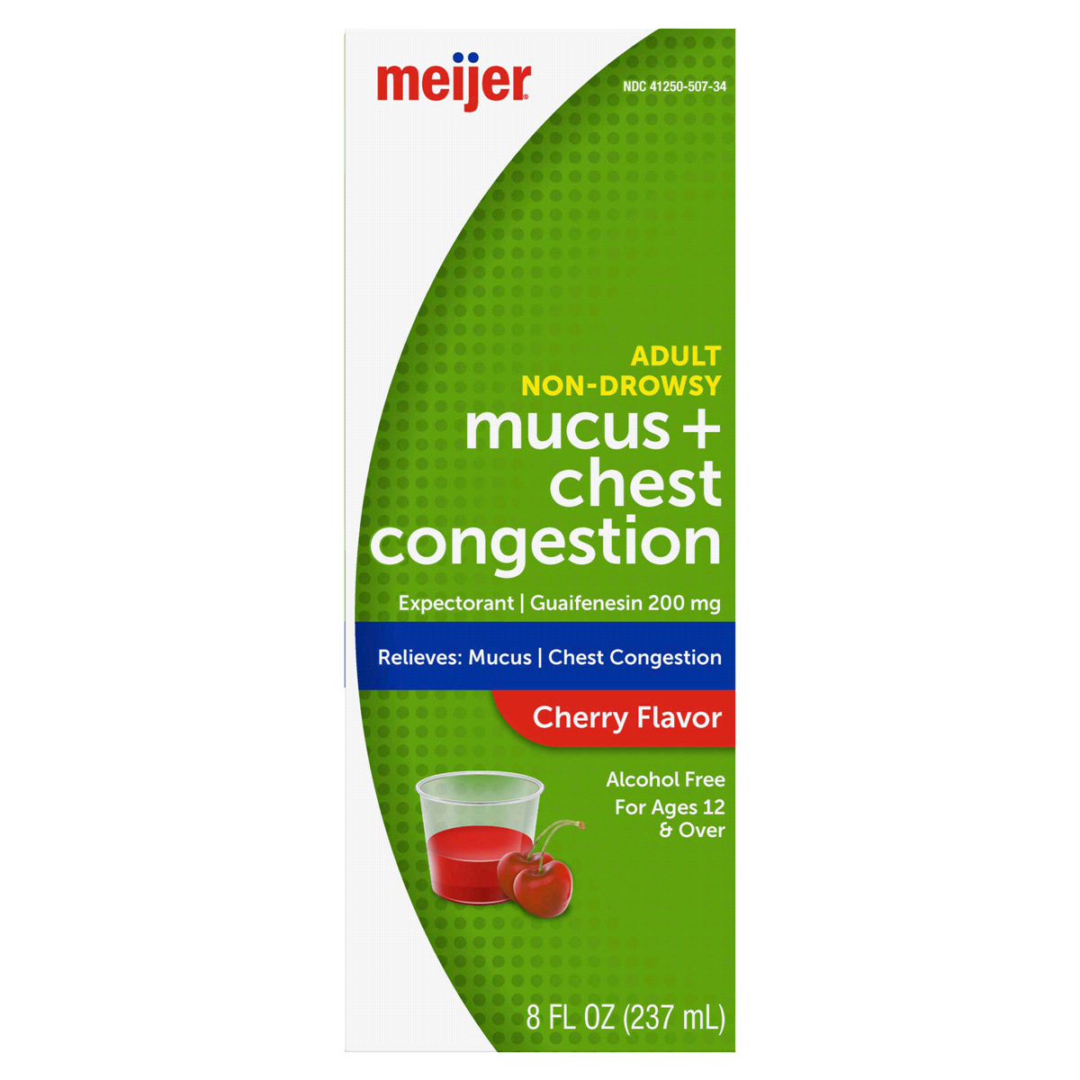 slide 1 of 1, Meijer Mucus + Chest Congestion Expectorant, Guaifenesin, 200 mg, 8 oz