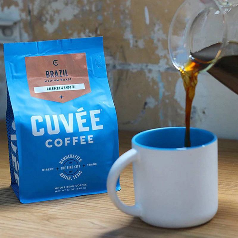 slide 2 of 4, Cuvee Coffee Brazil Singe Origin Medium Roast Whole Bean Coffee- 12 oz, 12 oz