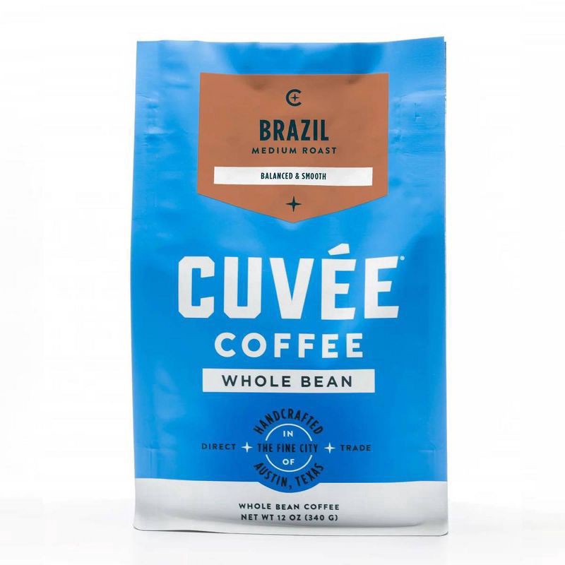 slide 1 of 4, Cuvee Coffee Brazil Singe Origin Medium Roast Whole Bean Coffee- 12 oz, 12 oz