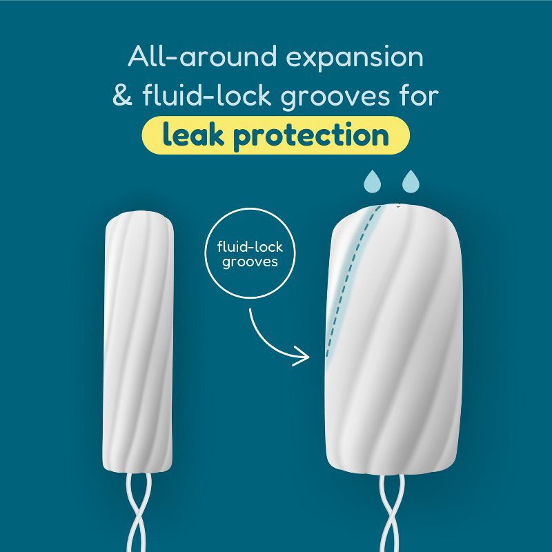 slide 5 of 8, o.b. Applicator-Free Digital Tampons - Multipack (18 Regular/12 Super/10 Super Plus Absorbency) - Unscented - 40ct, 40 ct