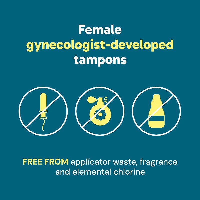 slide 10 of 12, o.b. Applicator-Free Digital Tampons - Multipack (18 Regular/12 Super/10 Super Plus Absorbency) - Unscented - 40ct, 40 ct