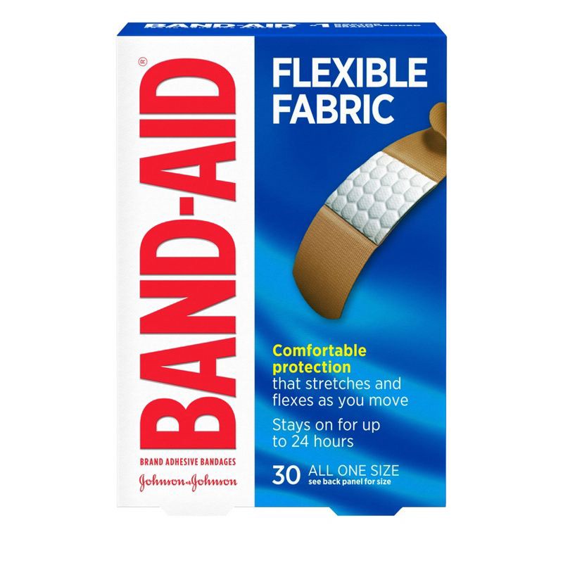 slide 2 of 11, Band-Aid Flexible Fabric Brand Comfortable Protection Bandages - 30ct, 30 ct
