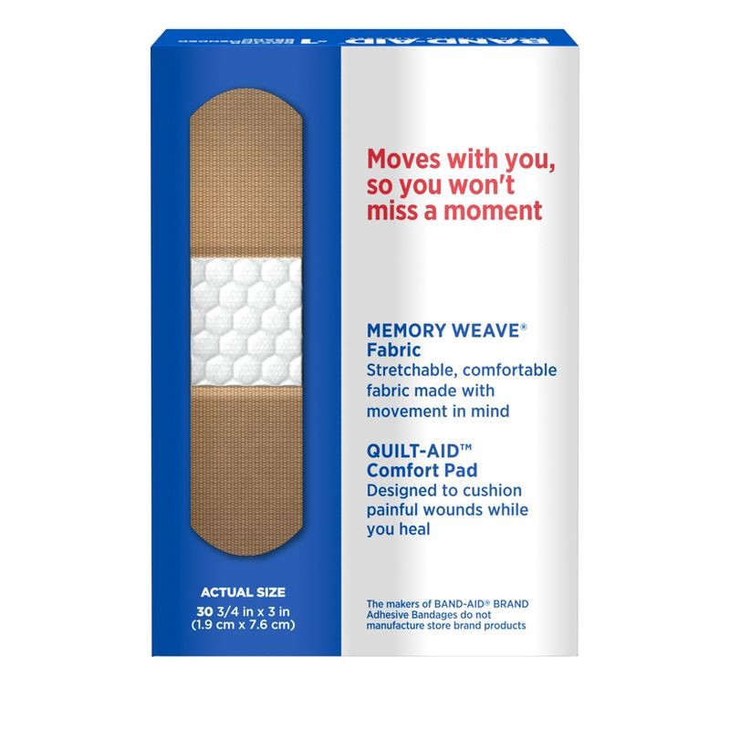 slide 10 of 11, Band-Aid Flexible Fabric Brand Comfortable Protection Bandages - 30ct, 30 ct