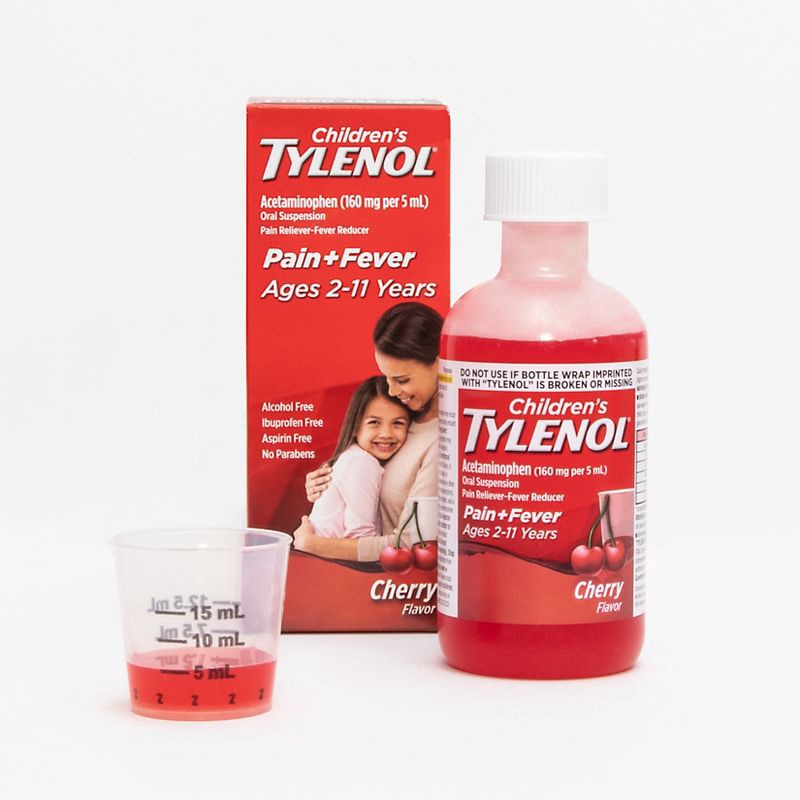 slide 8 of 8, Children's Tylenol Pain + Fever Relief Liquid - Acetaminophen - Cherry - 4 fl oz, 4 fl oz