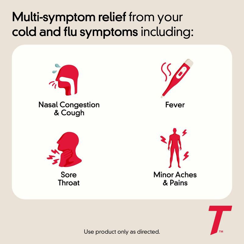 slide 6 of 8, Tylenol Cold & Flu Severe Multi Symptom Caplets - Acetaminophen - 24ct, 24 ct