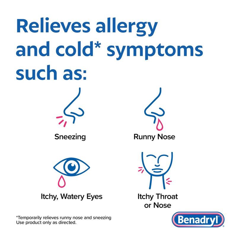 slide 4 of 9, Benadryl Liqui-Gels Diphenhydramine Antihistamine Allergy Relief & Cold Medicine - 24ct, 24 ct