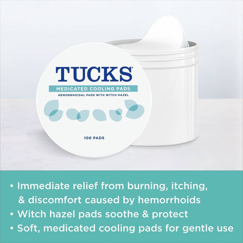 slide 7 of 9, Tucks Medicated Hemorrhoidal Pads - 100ct, 100 ct