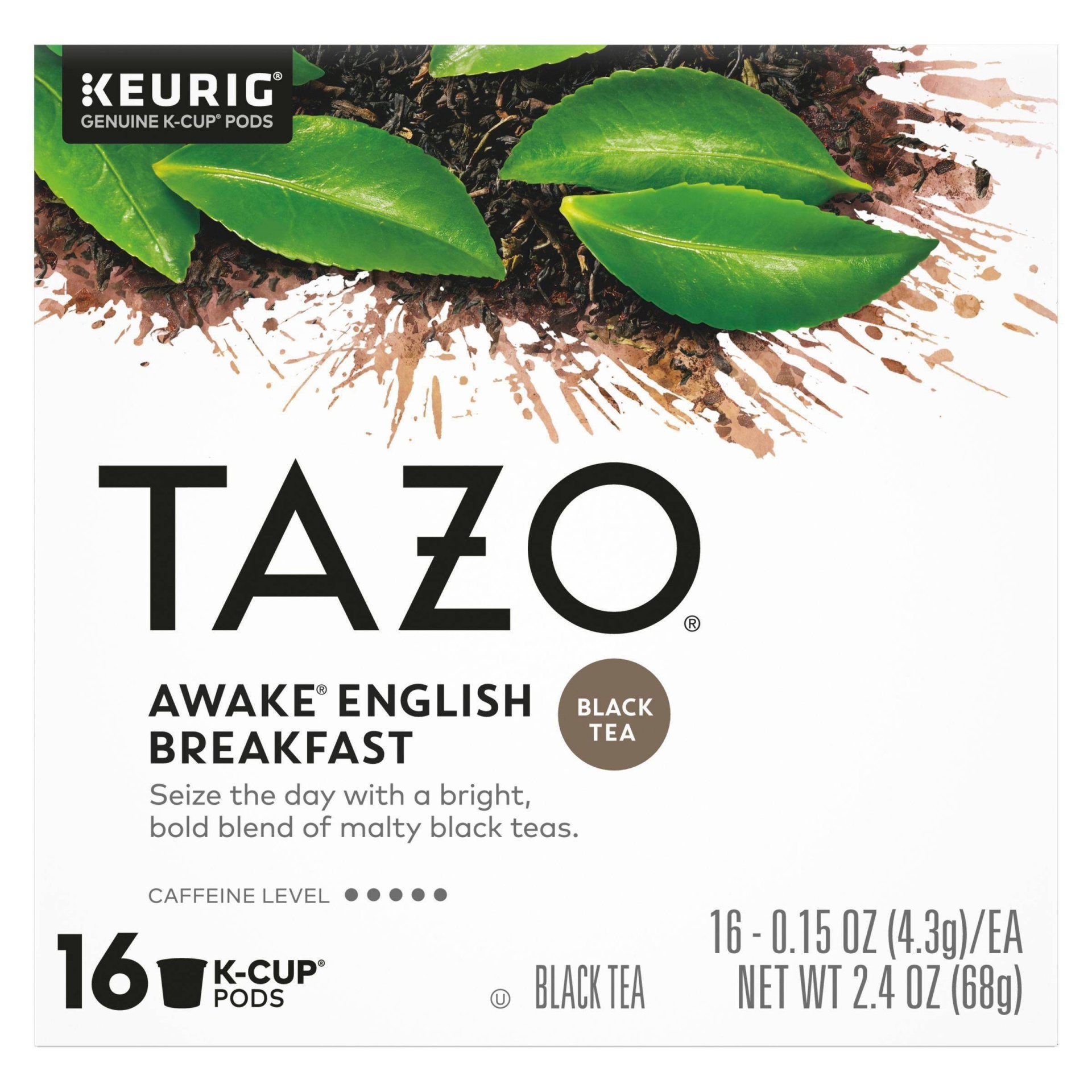 slide 1 of 5, Tazo Awake English Breakfast Tea - Keurig K-Cup Pods, 16 ct