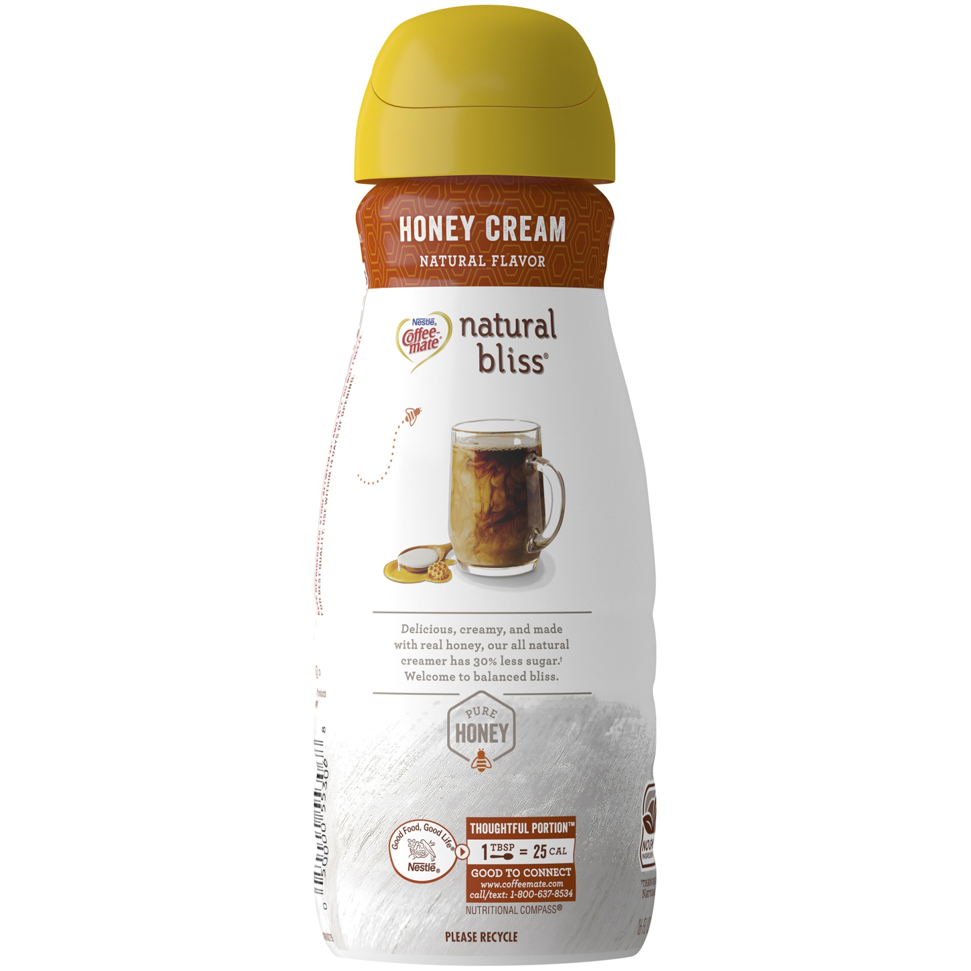 slide 4 of 7, Coffee-Mate Honey Cream All Natural Creamer, 16 fl oz