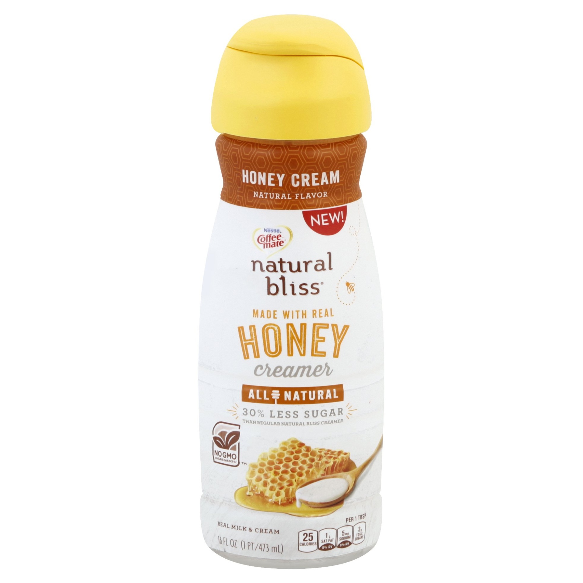 slide 1 of 7, Coffee-Mate Honey Cream All Natural Creamer, 16 fl oz