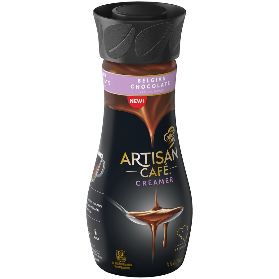 slide 2 of 6, Nestle Coffee-Mate Nestle Coffeemate Artisan Cafe Belgian Chocolate Liquid Coffee Creamer, 14 fl oz