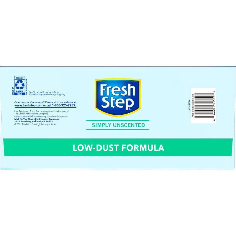 slide 10 of 15, Fresh Step - Simply Unscented Litter - Clumping Cat Litter - 25lbs, 25 lb