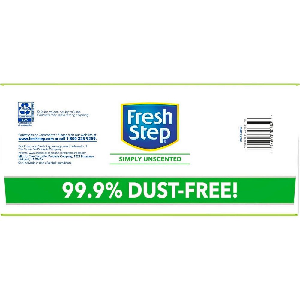 slide 10 of 10, Fresh Step - Simply Unscented Litter - Clumping Cat Litter - 25lbs, 25 lb