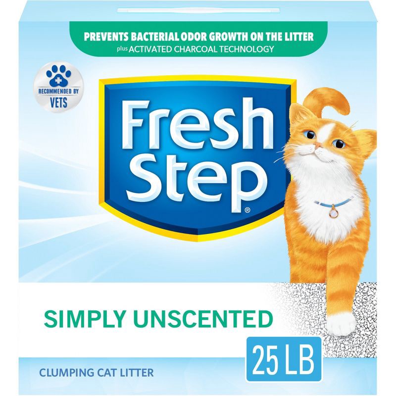 slide 1 of 15, Fresh Step - Simply Unscented Litter - Clumping Cat Litter - 25lbs, 25 lb