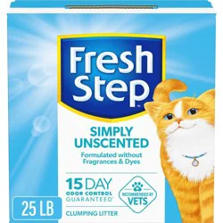 Fresh Step Simply Unscented Clumping Cat Litter - 25lbs