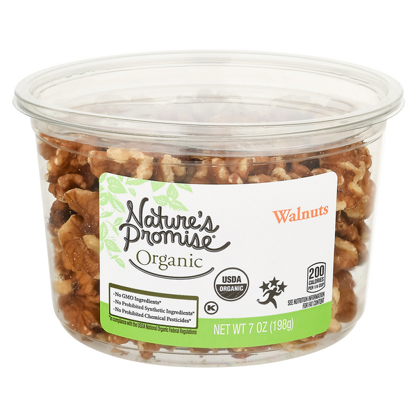 slide 1 of 1, Nature's Promise Organic Walnuts, 7 oz